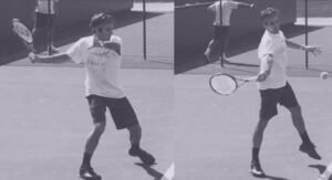 roger federer - open stance